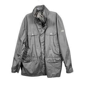 Hawke & Co Jacket Mens XL Gray Full Zip Utility Field Coat Pockets Polyester